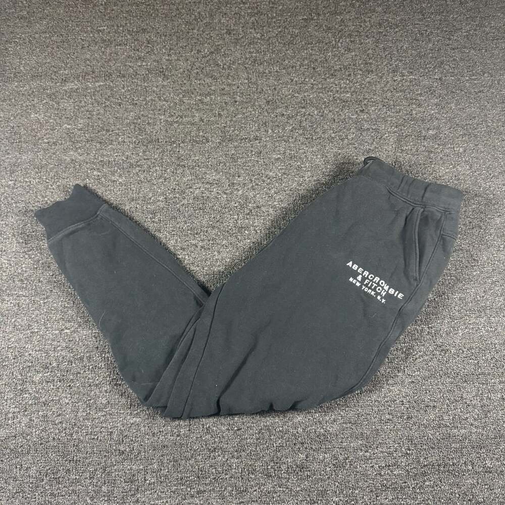 Abercrombie & Fitch Soft A&F Fleece Jogger Sweatpants Black Medium
